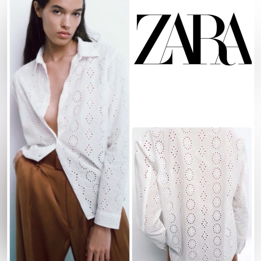 Zara White Button Down Shirt